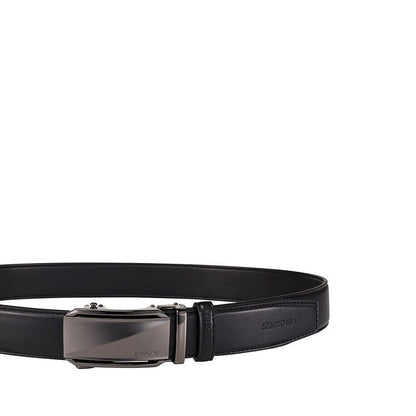 SEMBONIA Men 3.5 cm Auto Plaque Buckle Leather Belt - 066703-217S-98