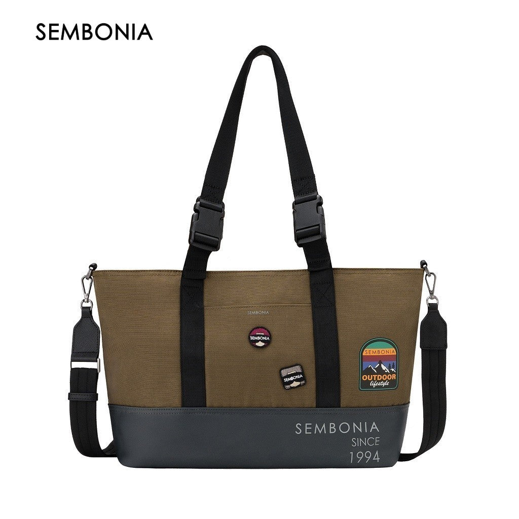 SEMBONIA Sembonia Voyage Patched Canvas Tote Bag - 0603827-103S