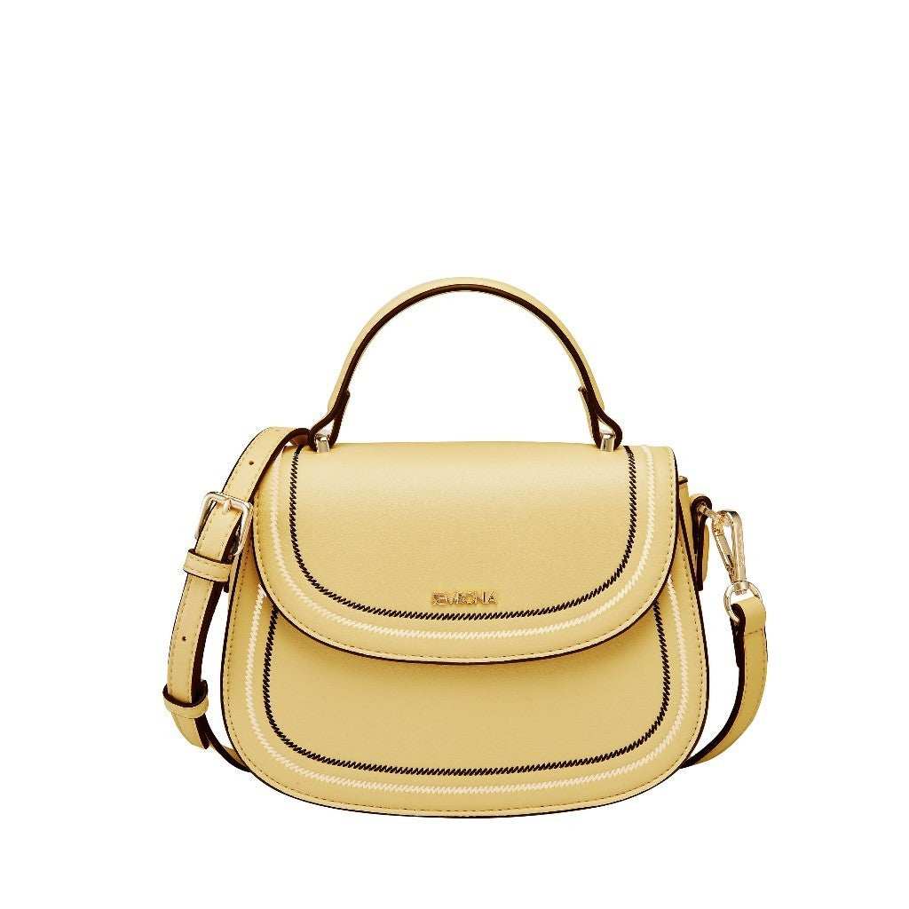 SEMBONIA Classy Contrast Stich-Trim Crossbody Bag - 0603764-006S