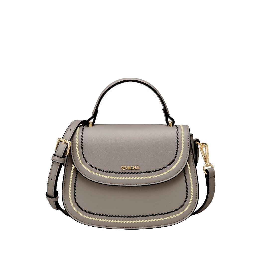 SEMBONIA Classy Contrast Stich-Trim Crossbody Bag - 0603764-006S