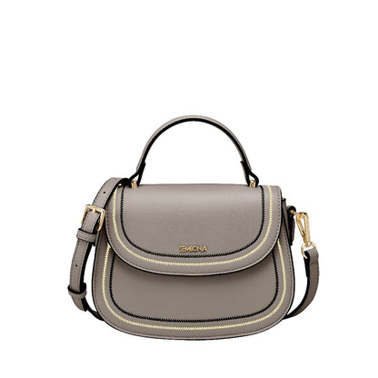 SEMBONIA Classy Contrast Stich-Trim Crossbody Bag - 0603764-006S