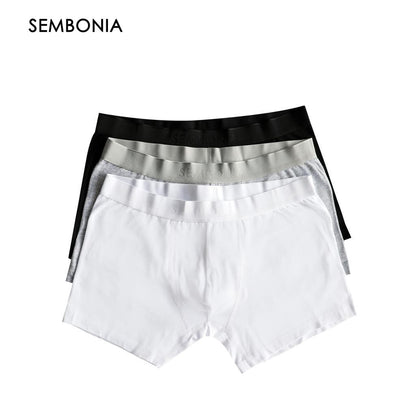 SEMBONIA Cotton Mens Boxer Briefs 3-Pack ( Low Rise ) - 068931-0001
