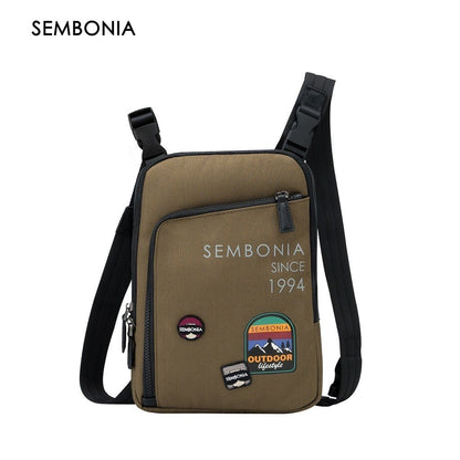 Sembonia Voyage Patched Canvas CrossBody Bag - 0603827-140S-36