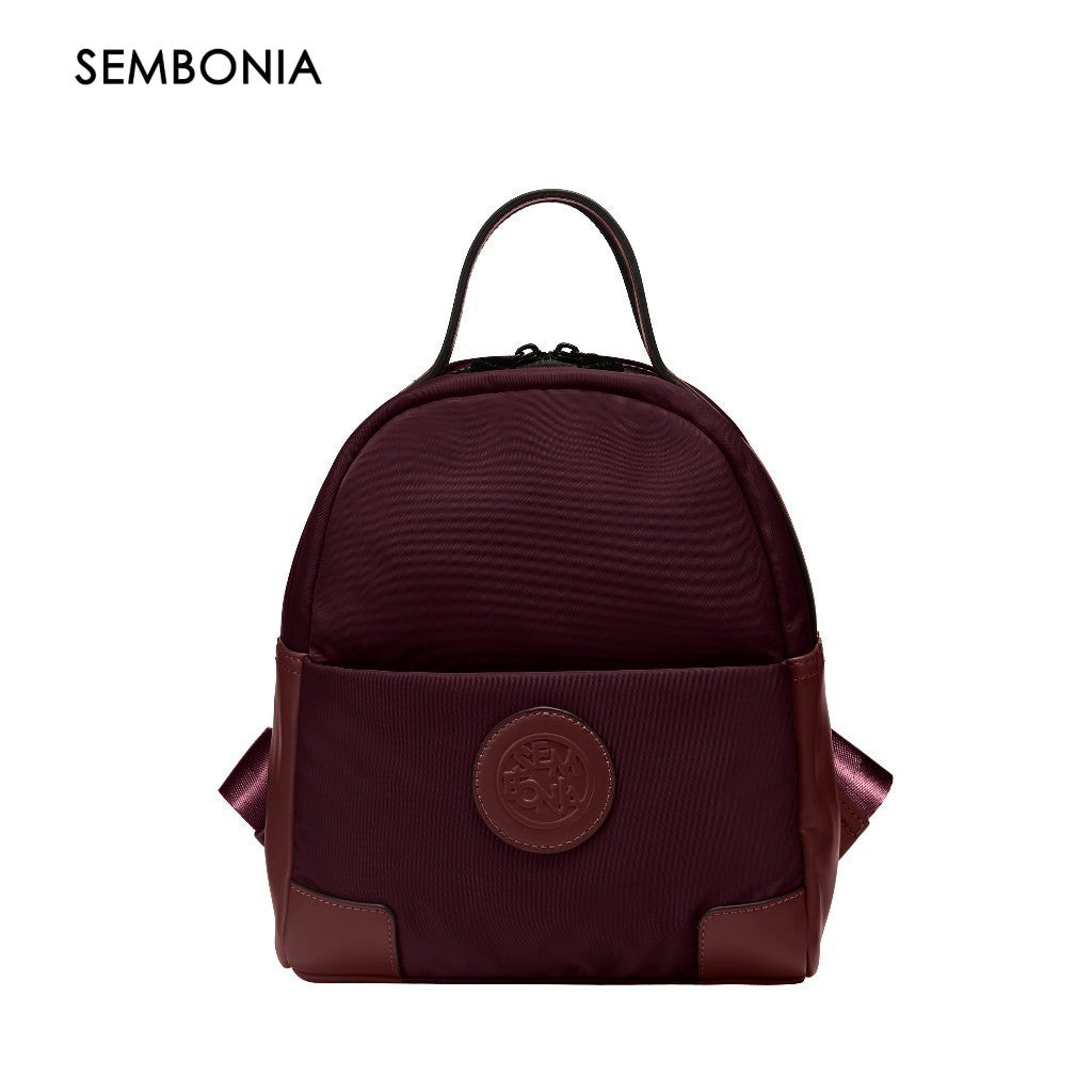 SEMBONIA Traveler Logo Patch Décor Nylon Backpack - 0603897-009S
