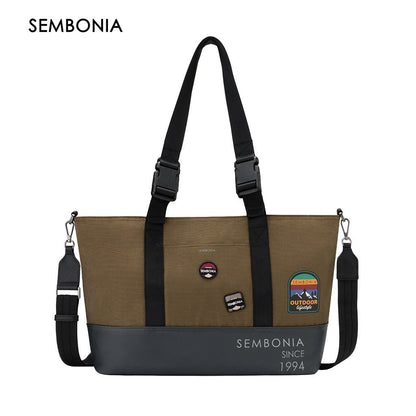 Sembonia Voyage Patched Canvas Tote Bag - 0603827-103S