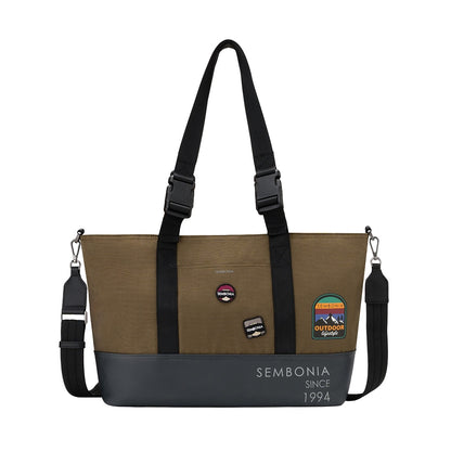 Sembonia Voyage Patched Canvas Tote Bag - 0603827-103S