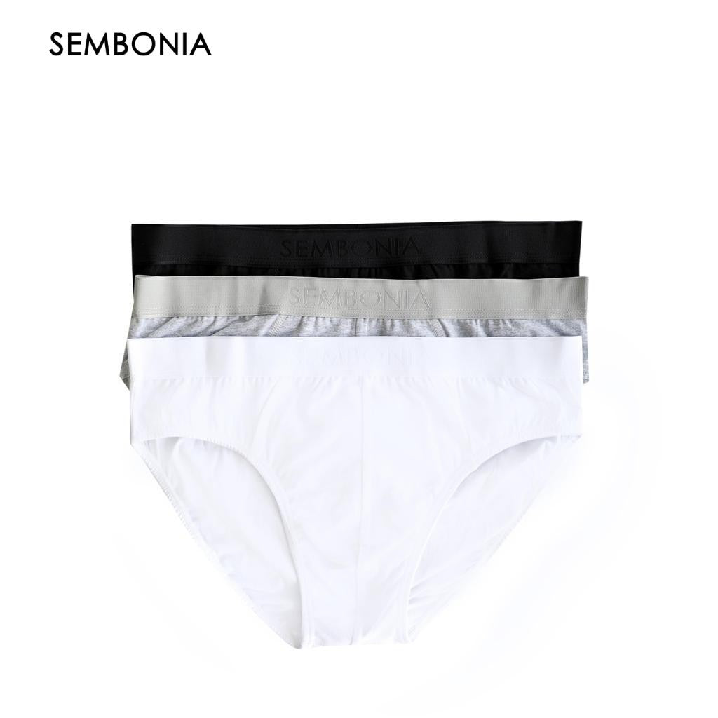 SEMBONIA Cotton Mens Briefs 3-Pack - 068930-0001