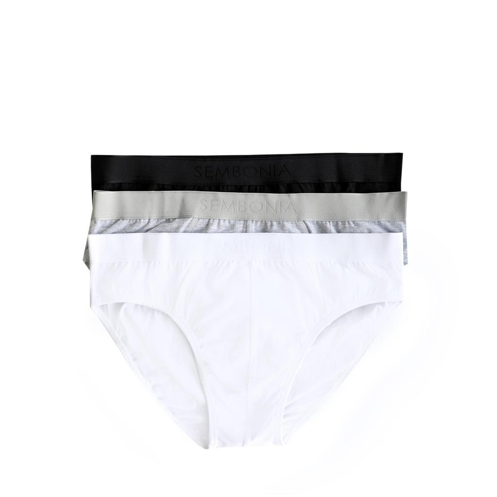 SEMBONIA Cotton Mens Briefs 3-Pack - 068930-0001