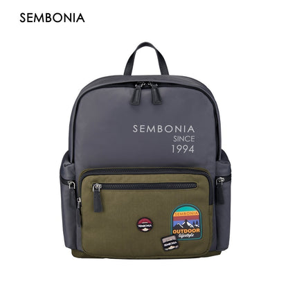 SEMBONIA Voyage Patched Canvas Backpack Bag - 0603827-109S-36
