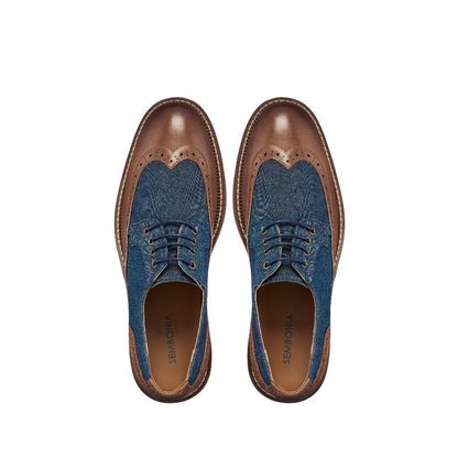 SEMBONIA Men Recycled Materials of Synthetic Leather Broque - 06657-05007S