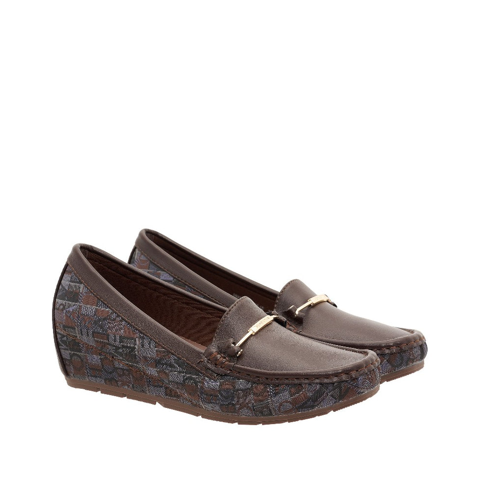 SEMBONIA WOMEN Synthetic Leather + Monogram LOAFER -06316W-50067