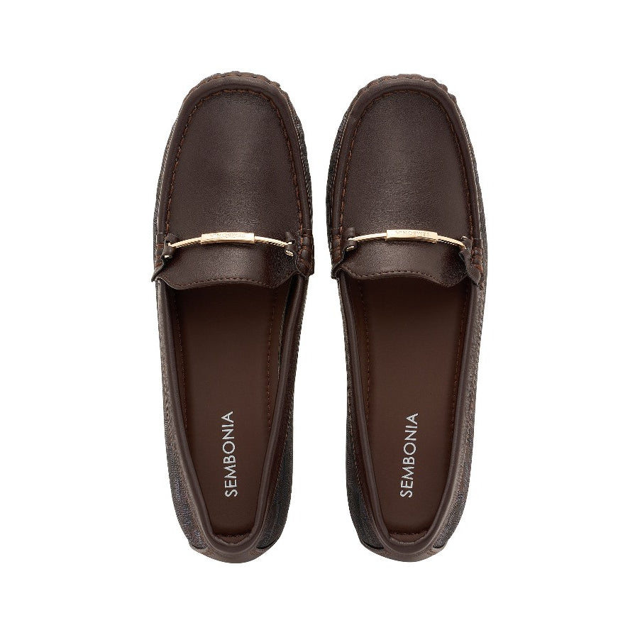 SEMBONIA WOMEN Synthetic Leather + Monogram LOAFER -06316W-50067
