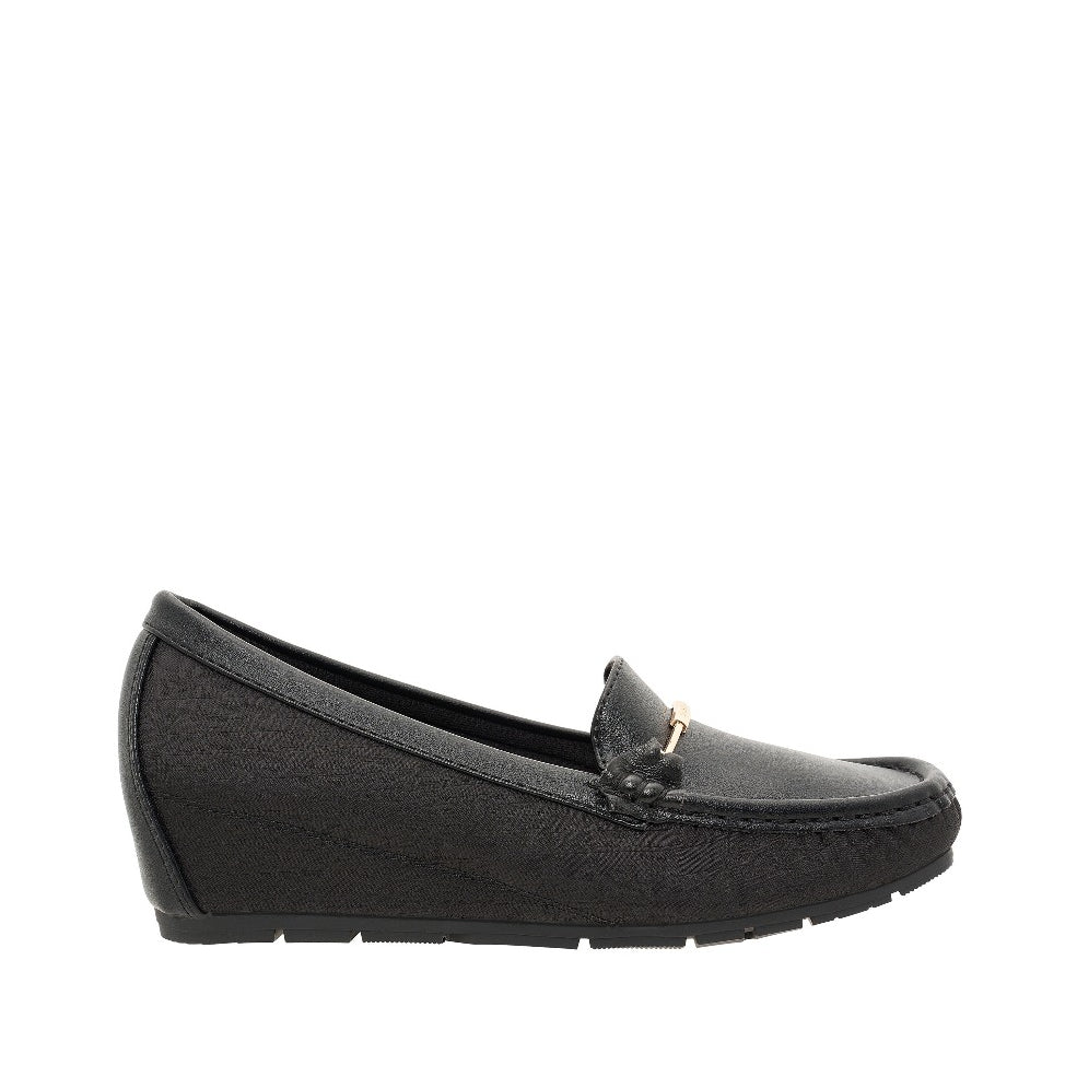 Women Synthetic Leather + Monogram Loafer
