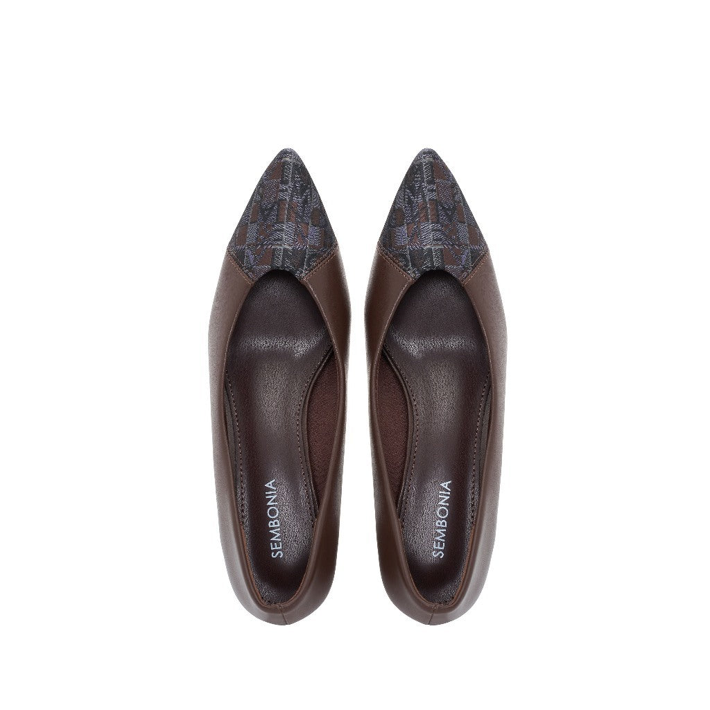Women Synthetic Leather + Monogram Court