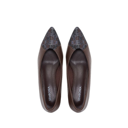 Women Synthetic Leather + Monogram Court
