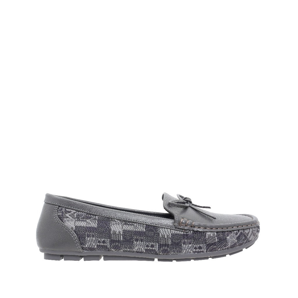 Women Synthetic Leather + Monogram Loafer