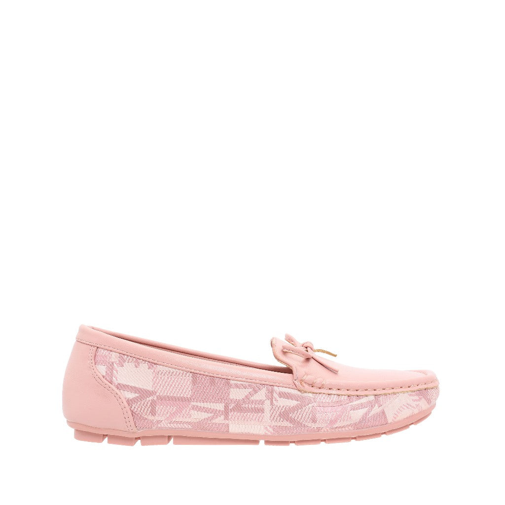 Women Synthetic Leather + Monogram Loafer