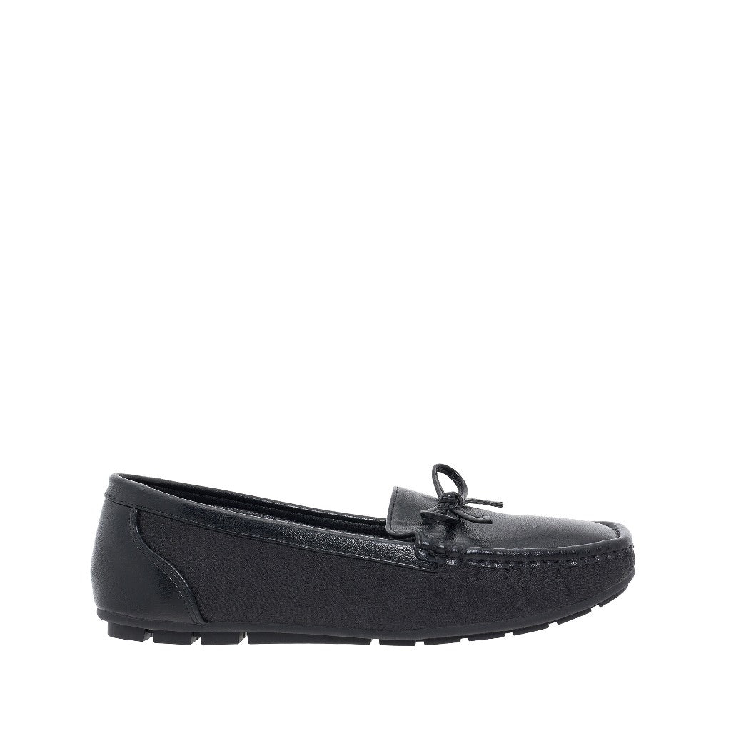 Women Synthetic Leather + Monogram Loafer