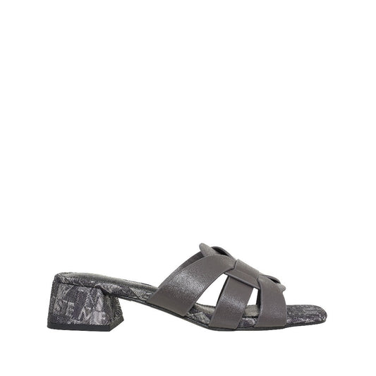 Women Synthetic Leather + Monogram Sandal