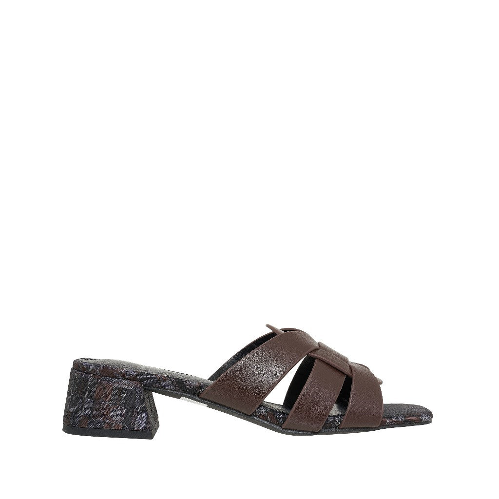 SEMBONIA Women Synthetic Leather + Monogram Sandal -06348W-20063