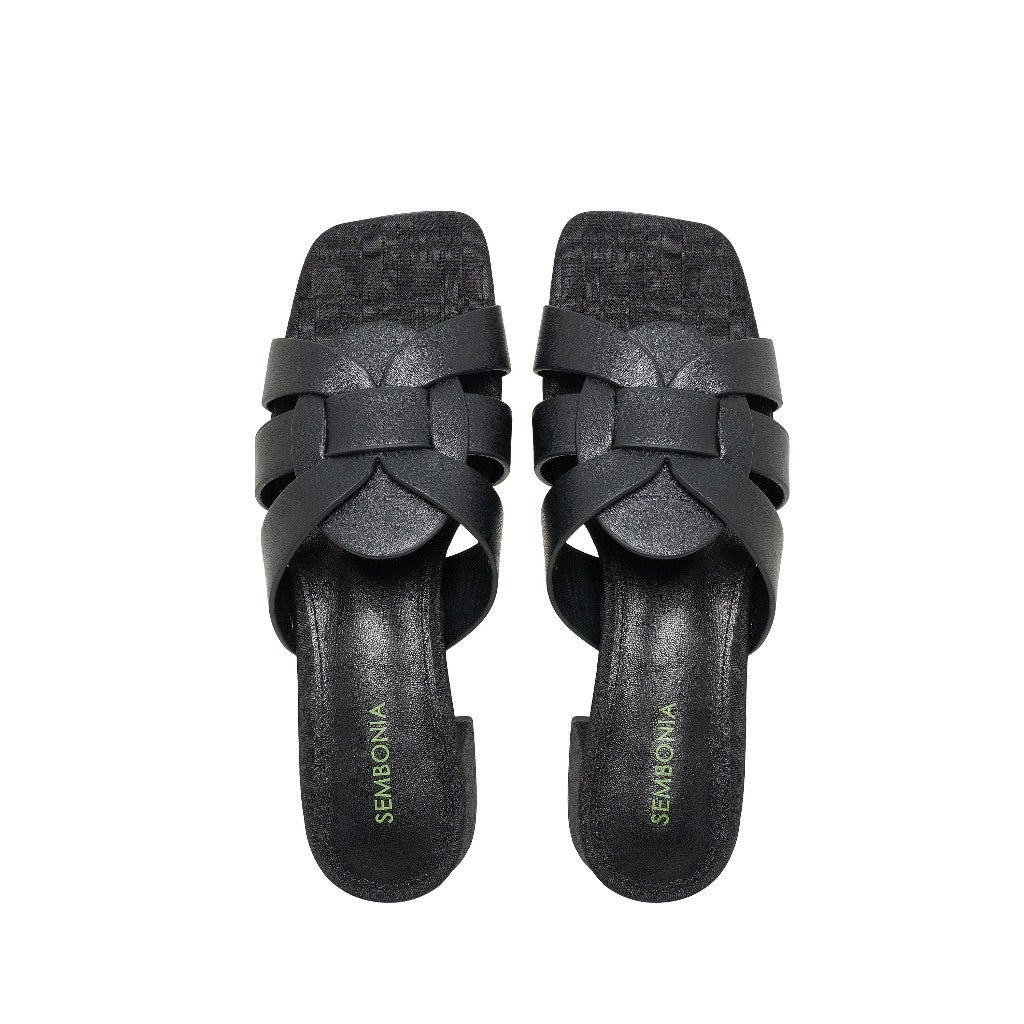 SEMBONIA Women Synthetic Leather + Monogram Sandal -06348W-20063