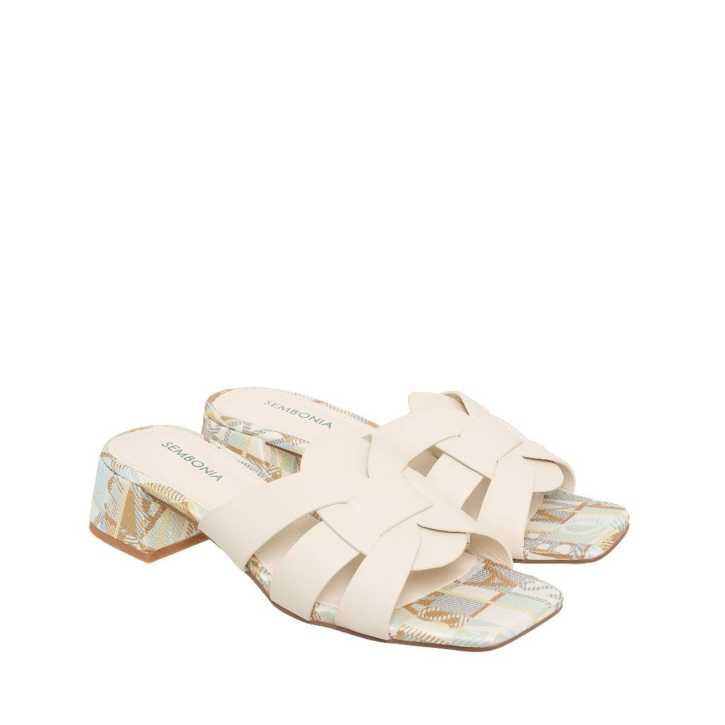 SEMBONIA Women Synthetic Leather + Monogram Sandal -06348W-20063