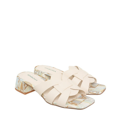 SEMBONIA Women Synthetic Leather + Monogram Sandal -06348W-20063