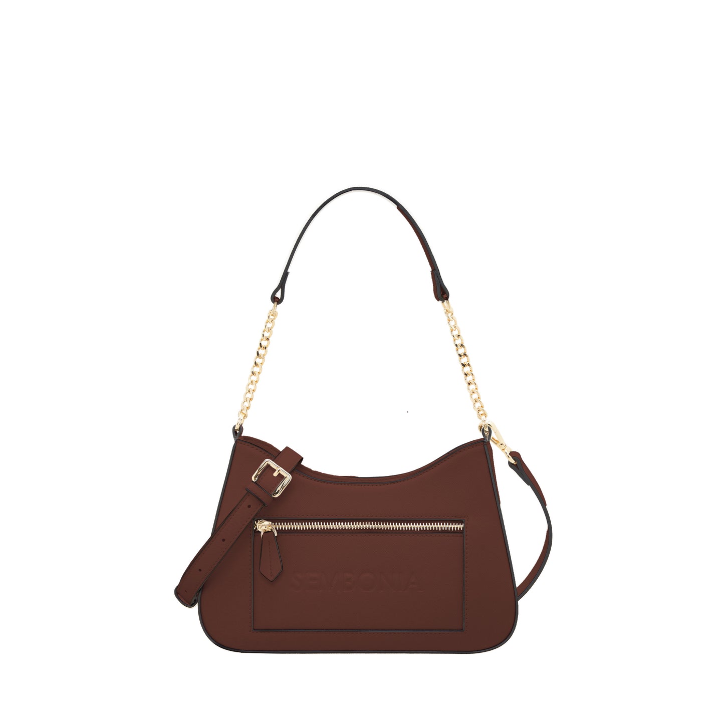 SEMBONIA SEMBONIA Debossed Trapeze Crosbody Bag - 0603811-002S