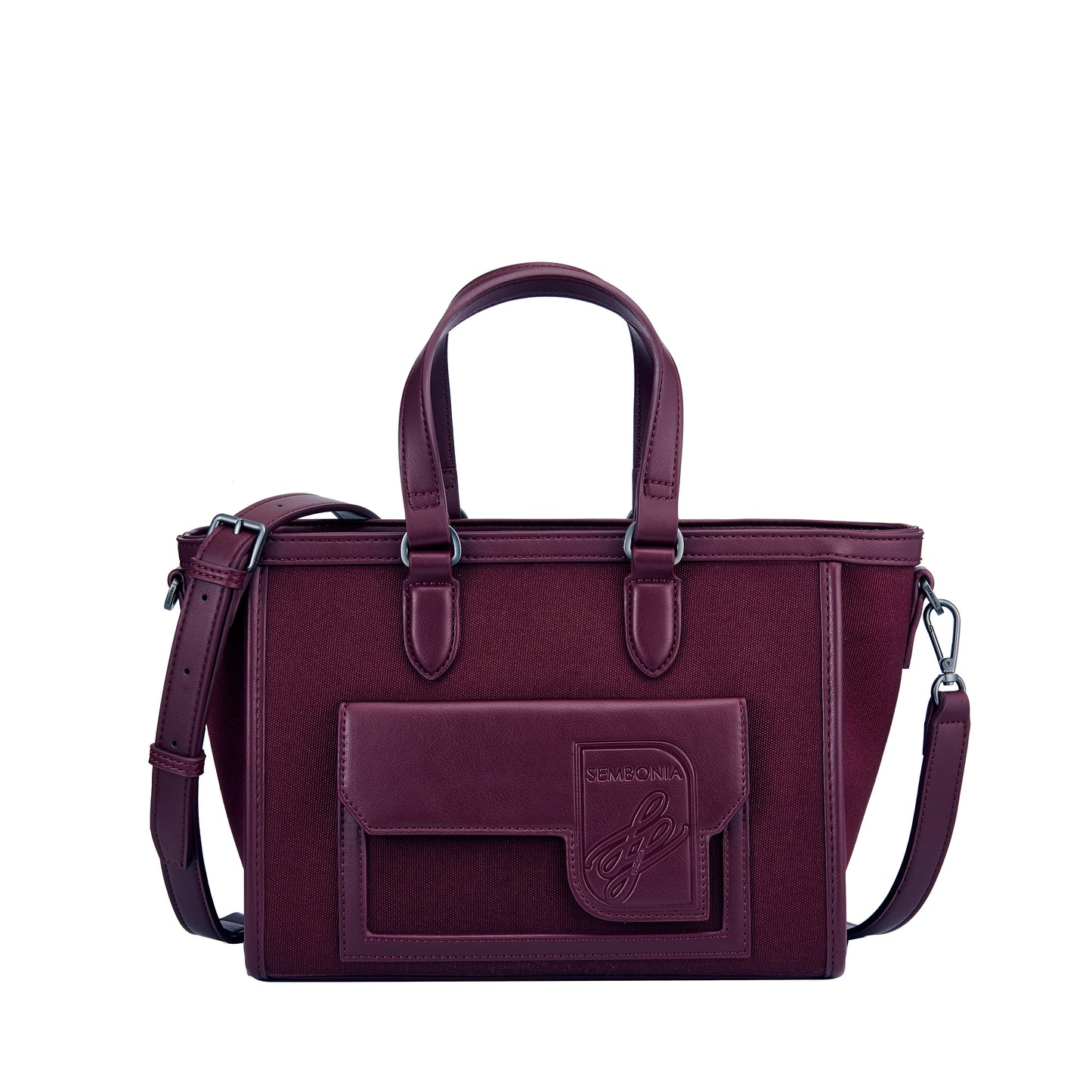 SEMBONIA EcoLuxe Front-Pocket Satchel Bag - 0603951-301S