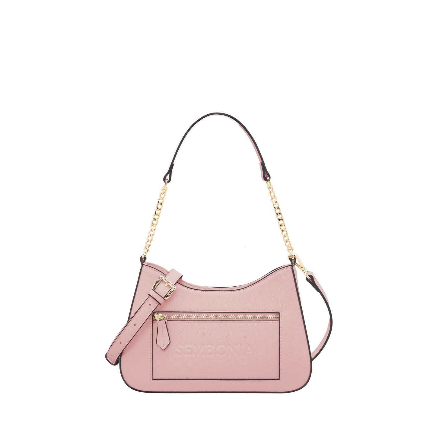 SEMBONIA SEMBONIA Debossed Trapeze Crosbody Bag - 0603811-002S