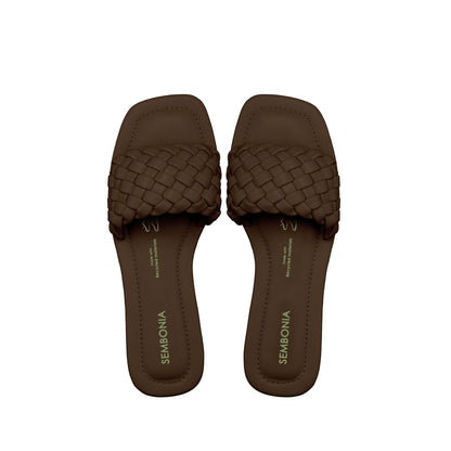 SEMBONIA Women Recycled Materials of Synthetic Leather Flats - 06315-10084S