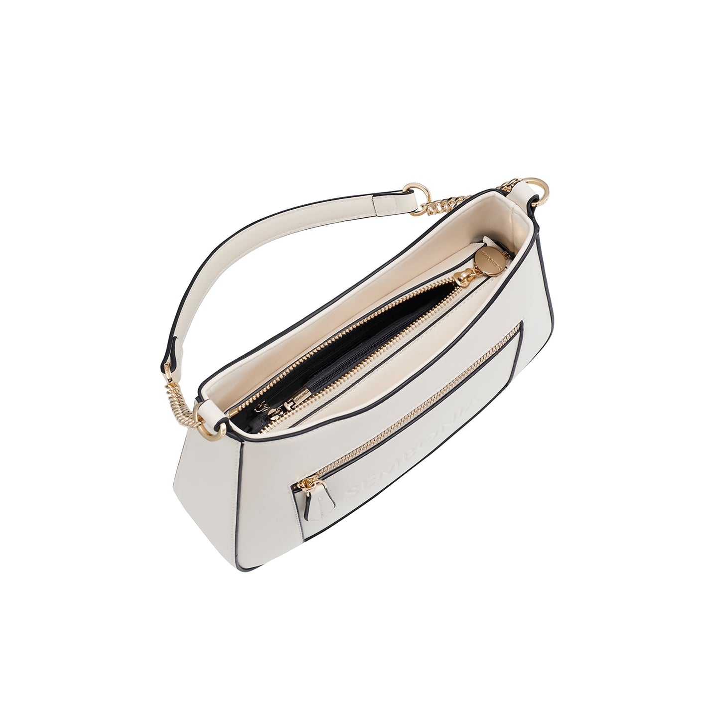 SEMBONIA SEMBONIA Debossed Trapeze Crosbody Bag - 0603811-002S