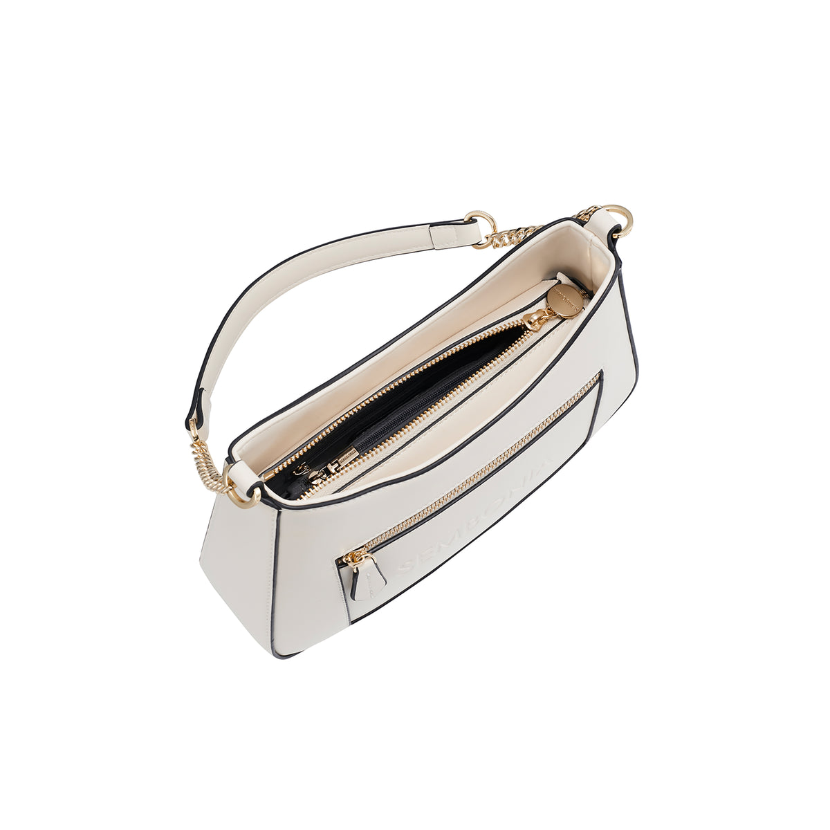 Debossed Trapeze Crossbody Bag (Medium)